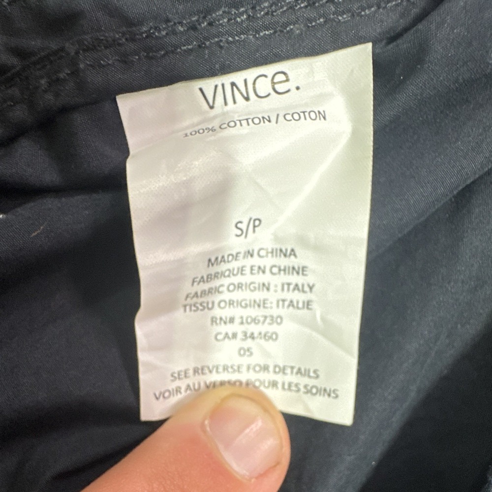 Vince Hooded Utility Field Jacket Navy 100% Cotton Full Zip Size S - Picture 8 of 11